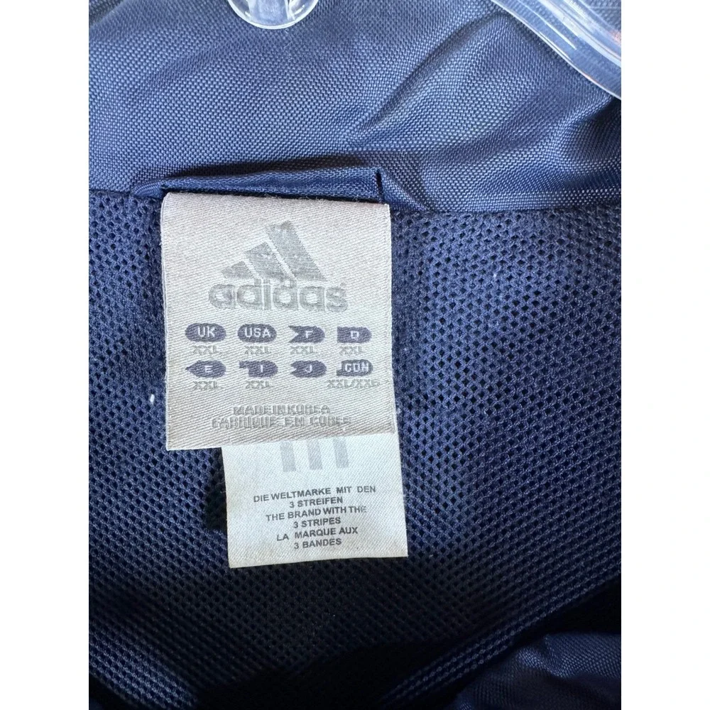 Vintage Adidas Notre Dame Fighting Irish Navy Blue‎ Full Zip Jacket Men's XXL